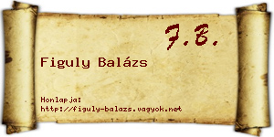 Figuly Balázs névjegykártya